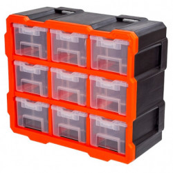 Organizér modulárny plastový 378x150x320 mm / 9 zásuviek TACTIX (320674)