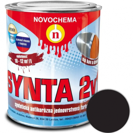 Farba syntetická Synta 2v1 1999 čierna 0,75 kg