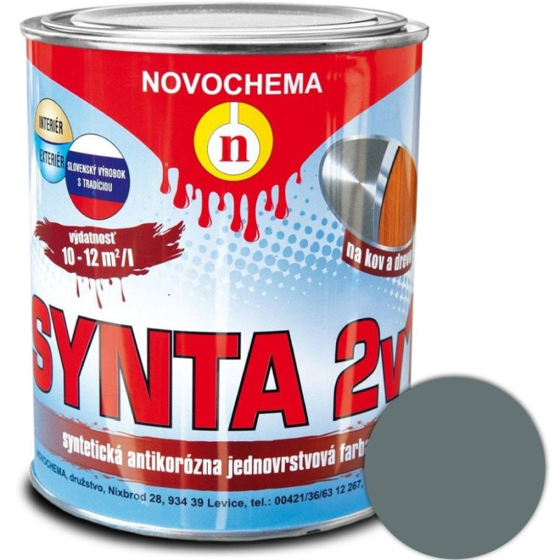 Farba syntetická Synta 2v1 1100 sivá 0,75 kg