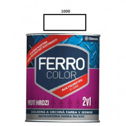 Farba na kov Ferro Color pololesk/1000 0,75 L (biela)