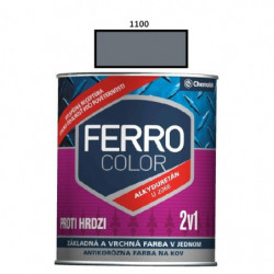 Farba na kov Ferro Color pololesk/1100 0,75 L (šedá)