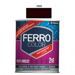 Farba na kov Ferro Color pololesk/2880 0,75 L (tmavo hnedá)