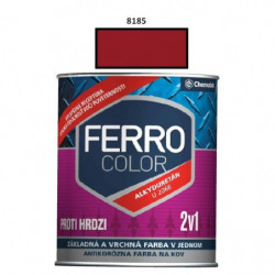 Farba na kov Ferro Color pololesk/8185 0,75 L (červená jasná)