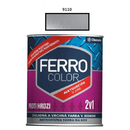 Farba na kov Ferro Color pololesk/9110 0,75 L (strieborná)