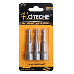 Sada magnetických nadstavcov 1/4” 8x65 mm 3 ks Cr-V HOTECHE HT251005