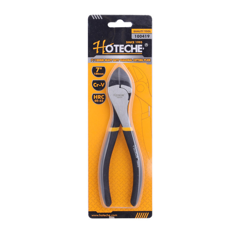 Kliešte štikacie diagonálne 7"/180 mm čierny povrch HOTECHE HT100419