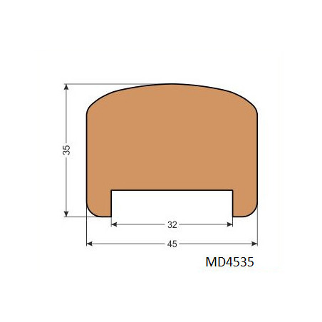 Madlo drevené MD4535 45x35x2500 mm